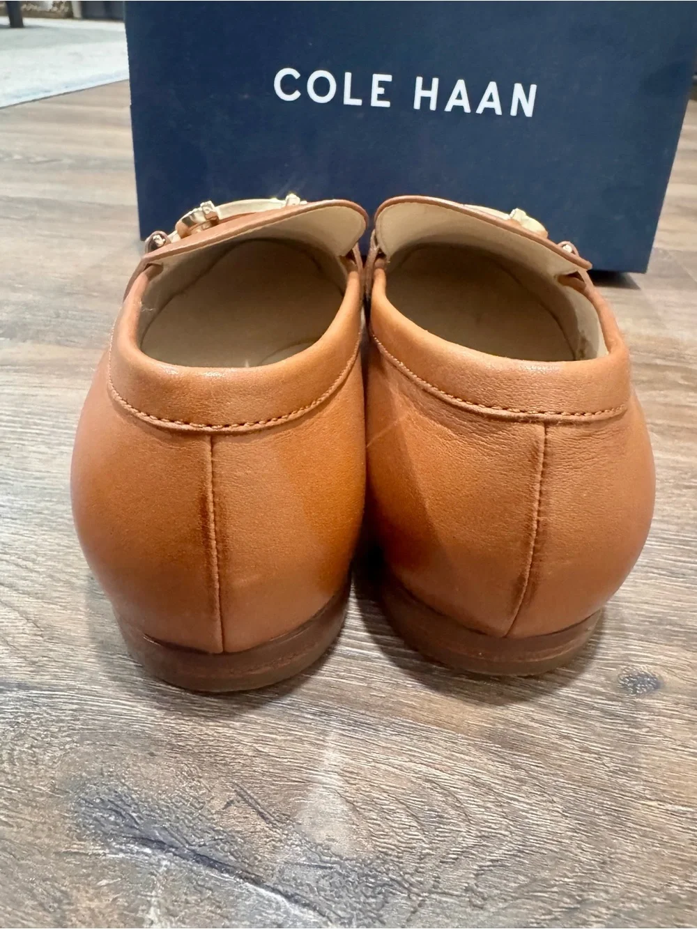 Cole Haan Cognac Leather Bit Loafers